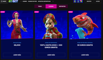 Promociones de casino RTBet