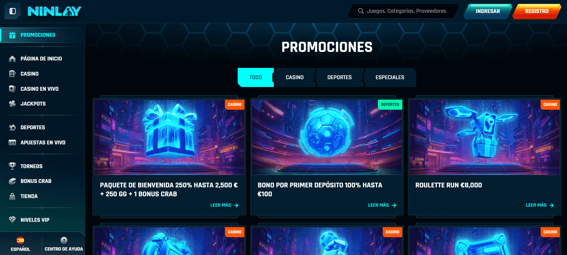 Bonos de Ninlay Casino